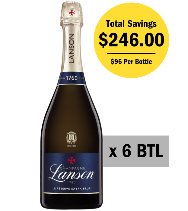 Champagne Lanson Reserve Extra Brut NV (Bundle of 6)