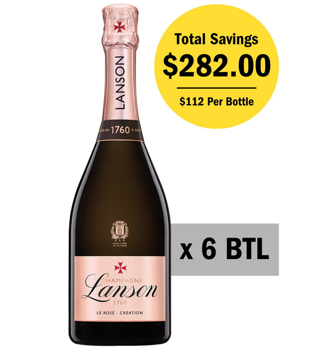 Champagne Lanson Le Rose Creation NV (Bundle of 6)