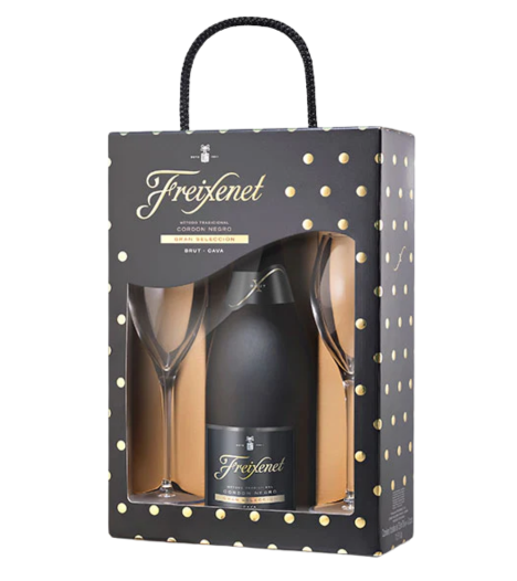 Freixenet Cordon Negro Gran Seleccion (Gift Box with 2 Glasses)