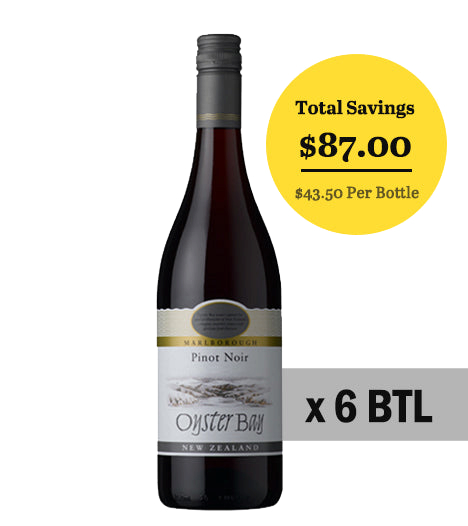 Oyster Bay Pinot Noir 2022 (Bundle of 6)