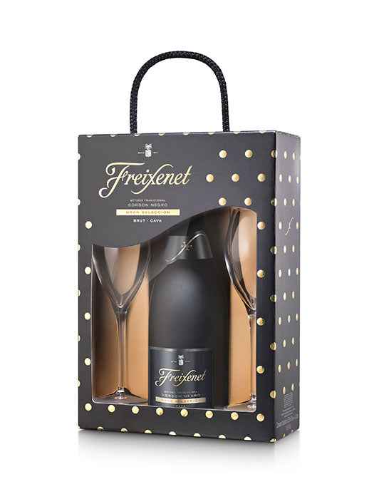 Freixenet Cordon Negro Gran Selecion (Gift Box with 2 Glasses)